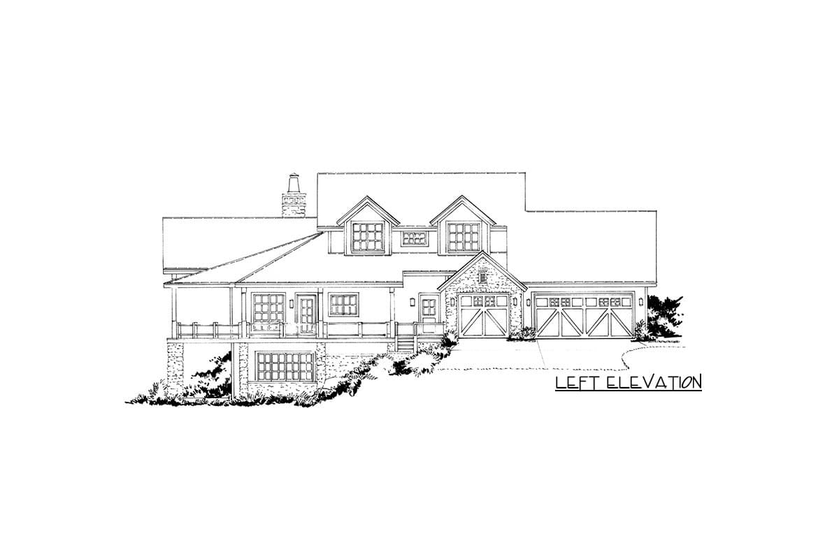 Plan 12960KN: Delightful Country House Plan with Alternate Front-Facing Garage Layout - Image #4 - Country, Hill Country, Mountain, Ranch, Rustic
