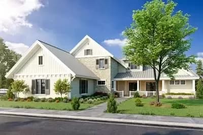 Delightful Country House Plan with Alternate Front-Facing Garage Layout