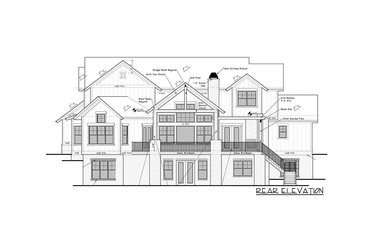 Plan 95061RW: Beautiful New American Farmhouse with Main-Level Master - 4072 Sq Ft - Image #6 - Country, Craftsman, Mountain, New American