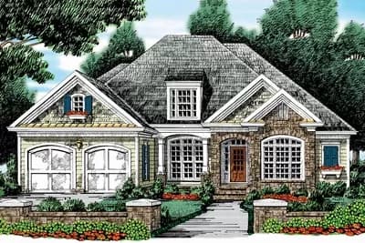 Southern Country Home Plan with Optional Second Floor