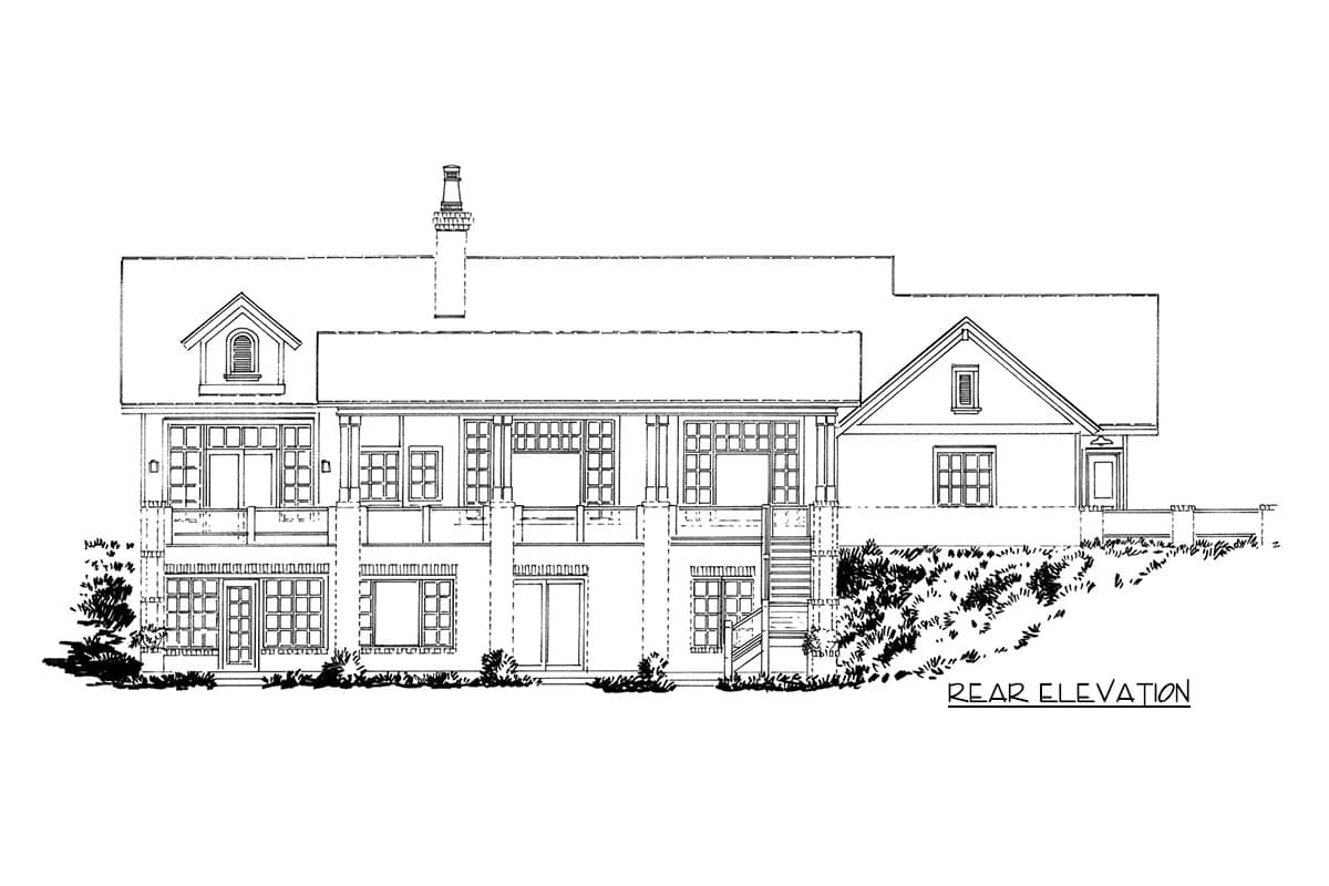 Plan 12962KN: Stunning 3-Bed Home Plan with Dramatic Rear Elevation - Image #7 - Country, Farmhouse, Mountain, Ranch, Rustic, Vacation