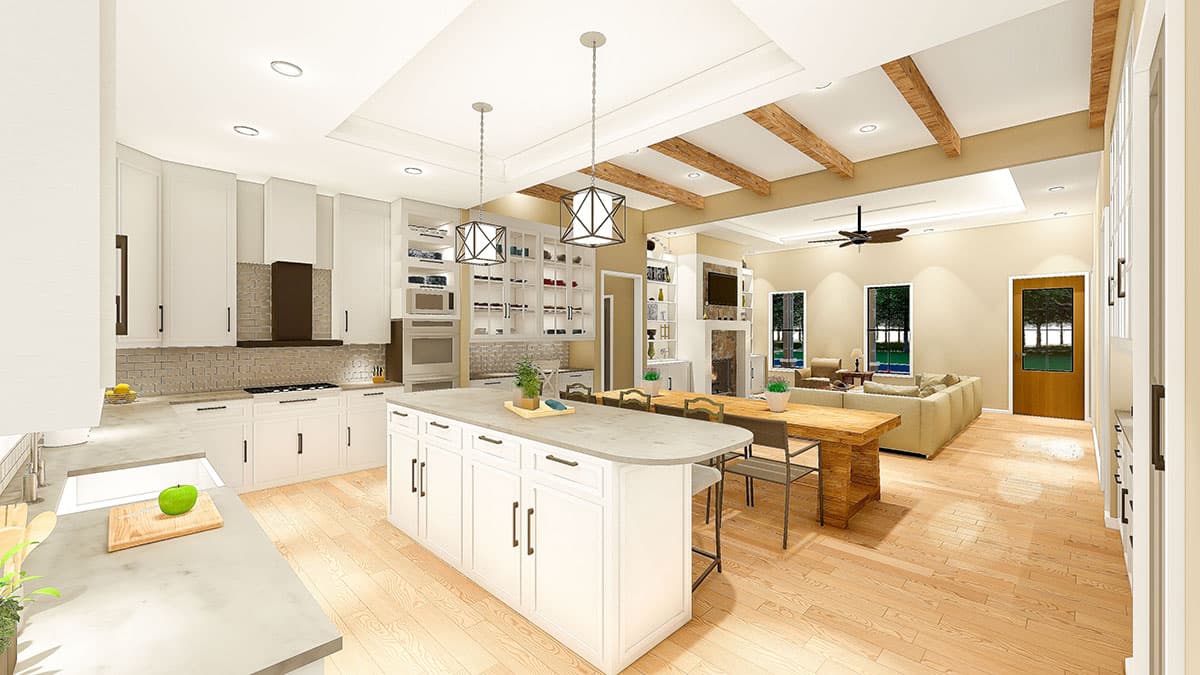 Plan 62149V: 3-Bed Modern Country Home Plan with Split Beds - Image #7 - Country, Farmhouse, Modern Farmhouse, Southern