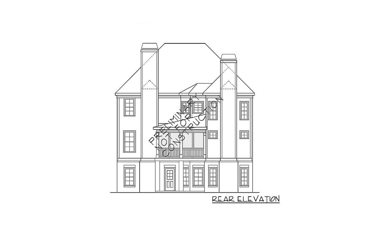 Plan 710160BTZ: 2-Story House Plan with Grand Turret Entry - Image #4 - Southern, Traditional