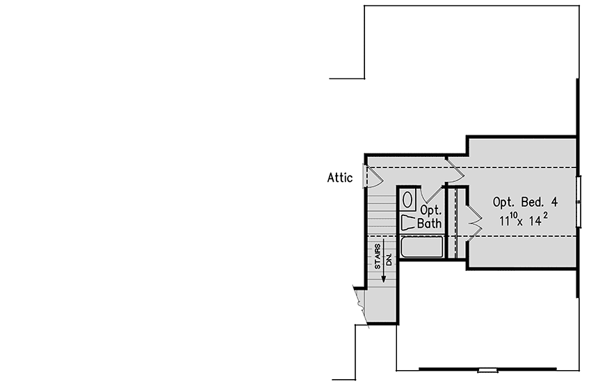 Plan 710161BTZ: Traditional House Plan with Rocking Chair Porch - Floor Plan - 2nd Floor - Country, Southern, Traditional