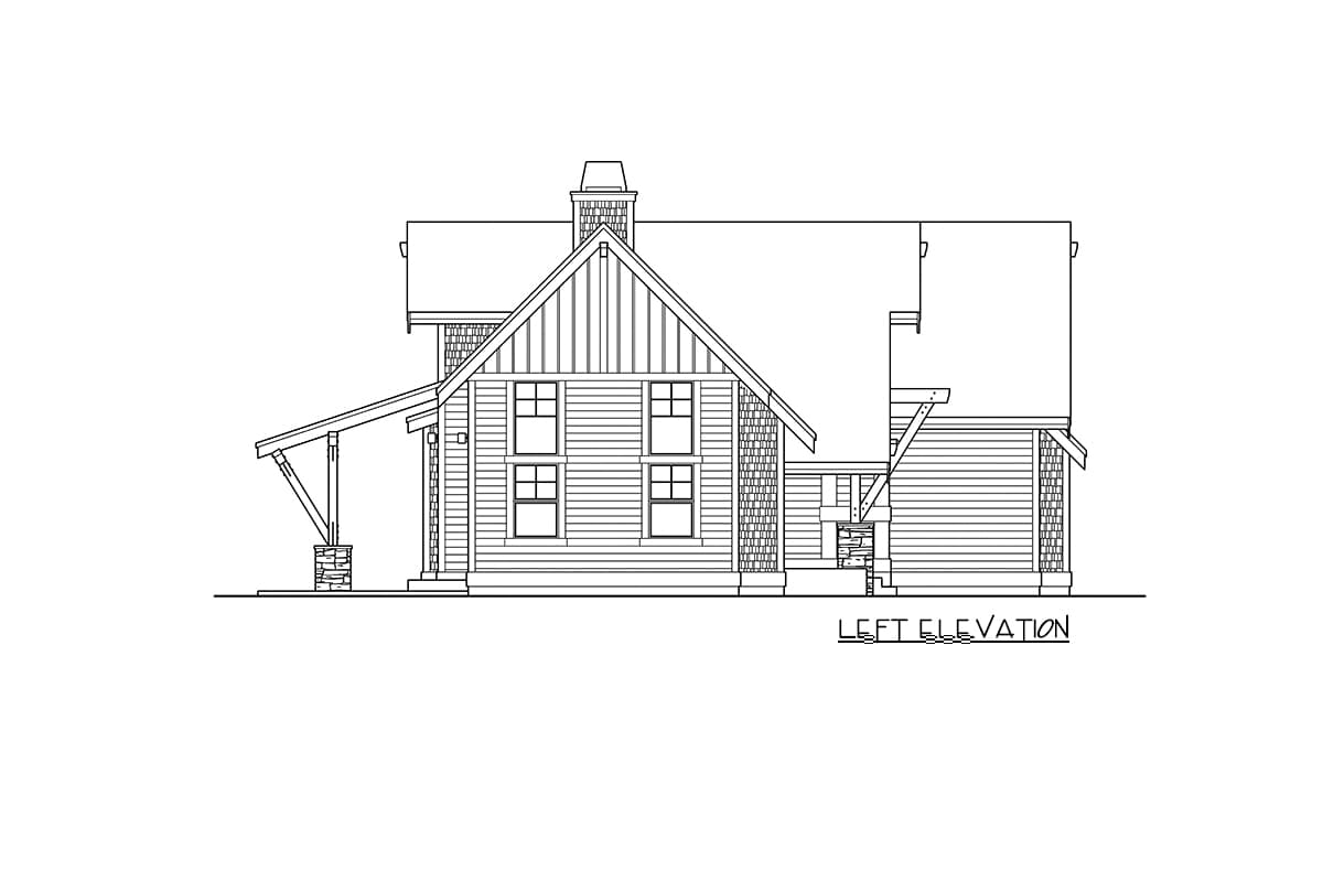 Plan 23805JD: Spectacular Mountain House Plan with Upstairs Bunk Room - Image #24 - Craftsman, Mountain, Northwest