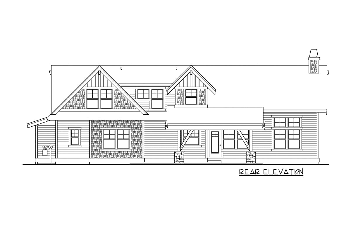 Plan 23805JD: Spectacular Mountain House Plan with Upstairs Bunk Room - Image #25 - Craftsman, Mountain, Northwest