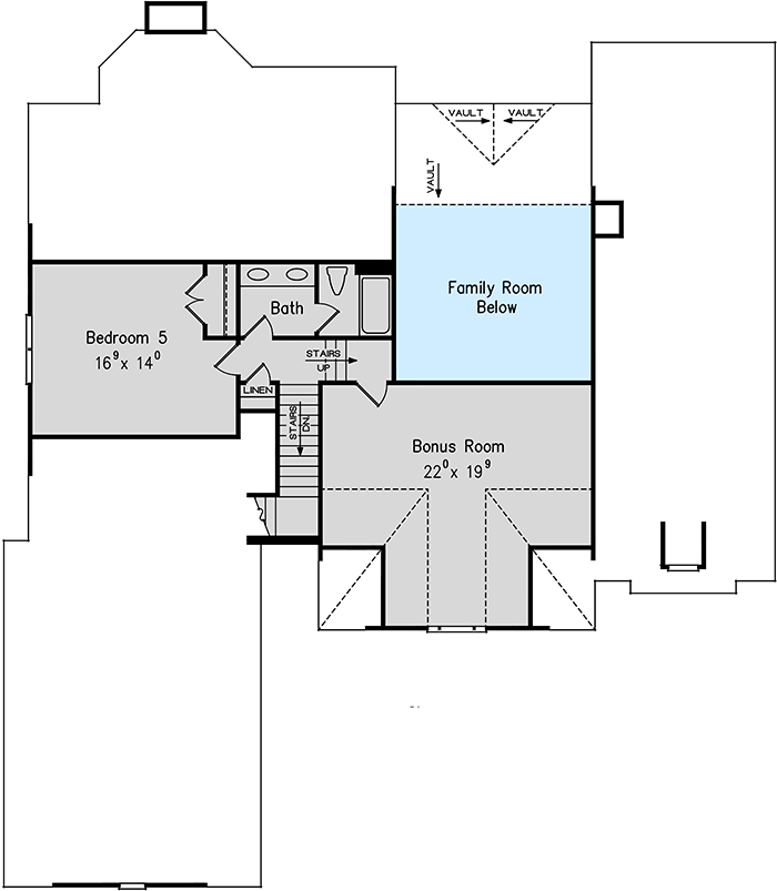 Plan 710165BTZ: Traditional House Plan with Welcoming Front Porch - Floor Plan - Bonus Level - Southern, Traditional