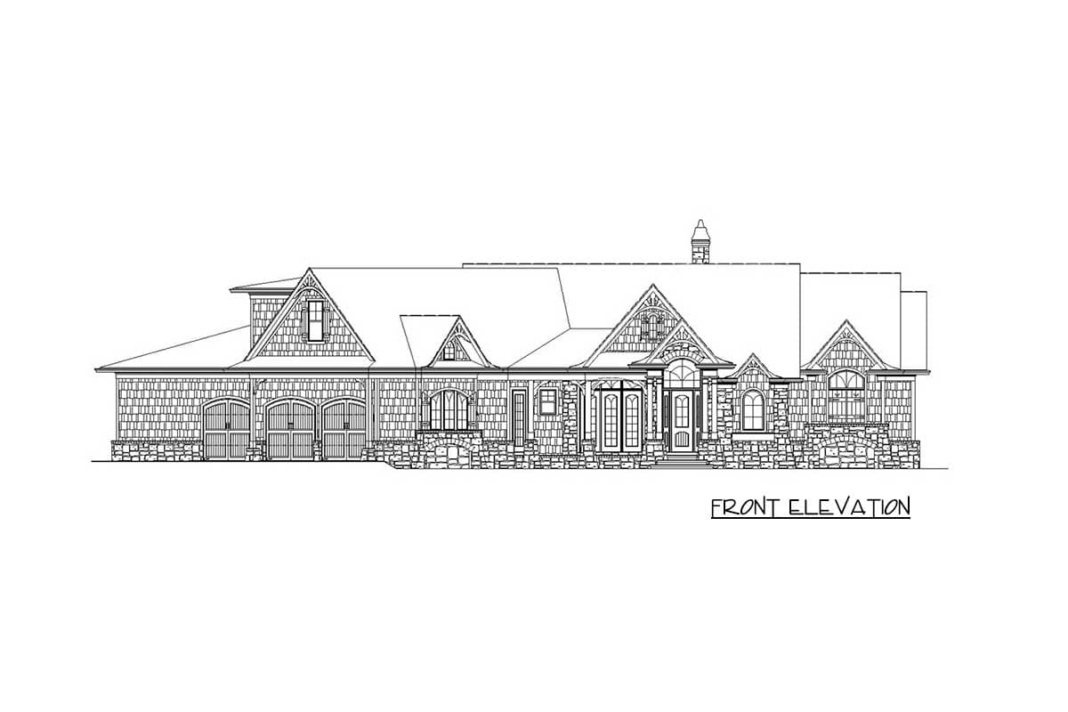 Plan 25664GE: Angled Craftsman House Plan with Upstairs Expansion Possibilities - Image #9 - Craftsman, Mountain