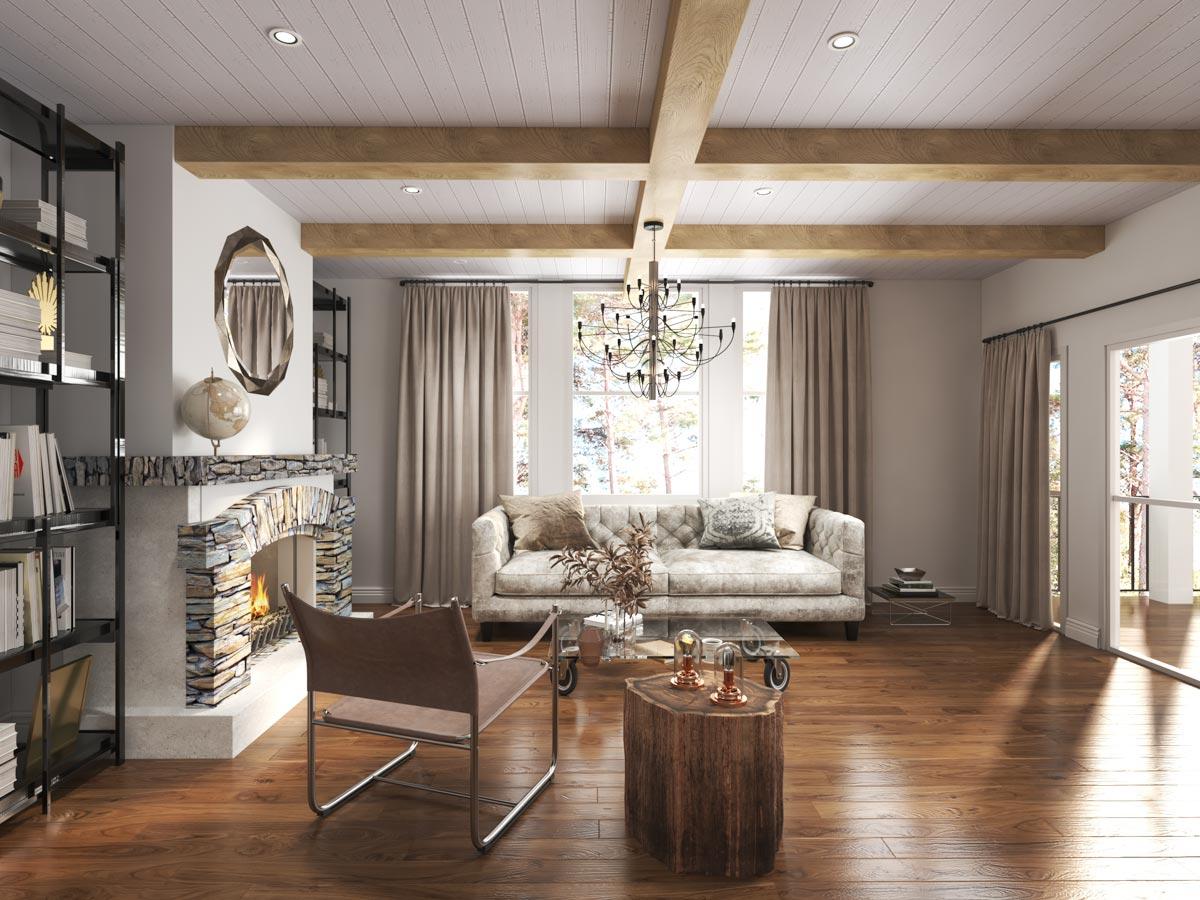 Plan 25664GE: Angled Craftsman House Plan with Upstairs Expansion Possibilities - Image #6 - Craftsman, Mountain