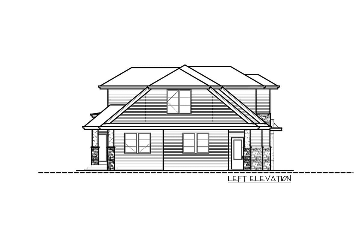 Plan 666048RAF: Two-Story Contemporary Home Plan with 2 Master Suites - Image #6 - Contemporary, Modern, Northwest, Prairie