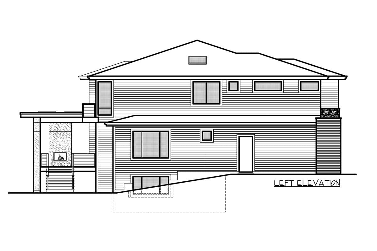 Plan 666050RAF: Sprawling Contemporary House Plan with Ample Outdoor Space - Image #6 - Contemporary, Modern, Northwest, Prairie