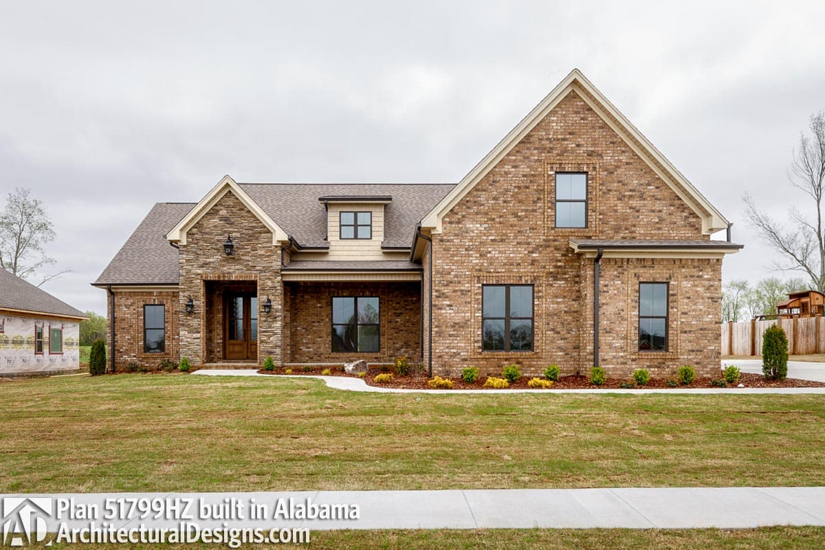 build gallery item - New American House Plan 51799HZ Comes to Life in Alabama