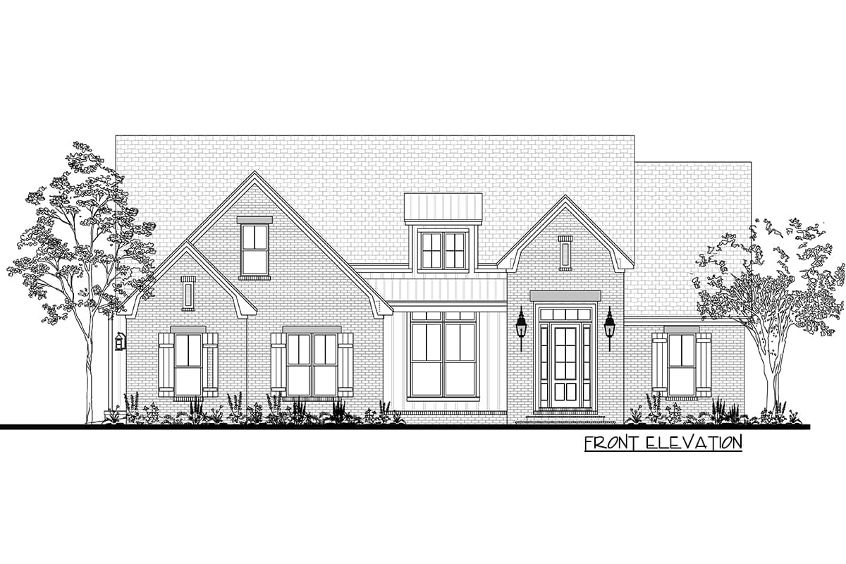 Plan 51799HZ: New American House Plan with Classic Painted Brick Exterior - 2165 Sq Ft - Image #12 - Country, Farmhouse, Southern, Traditional