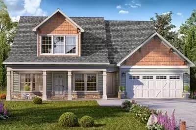 3-Bed Craftsman House Plan with Main-Level Master