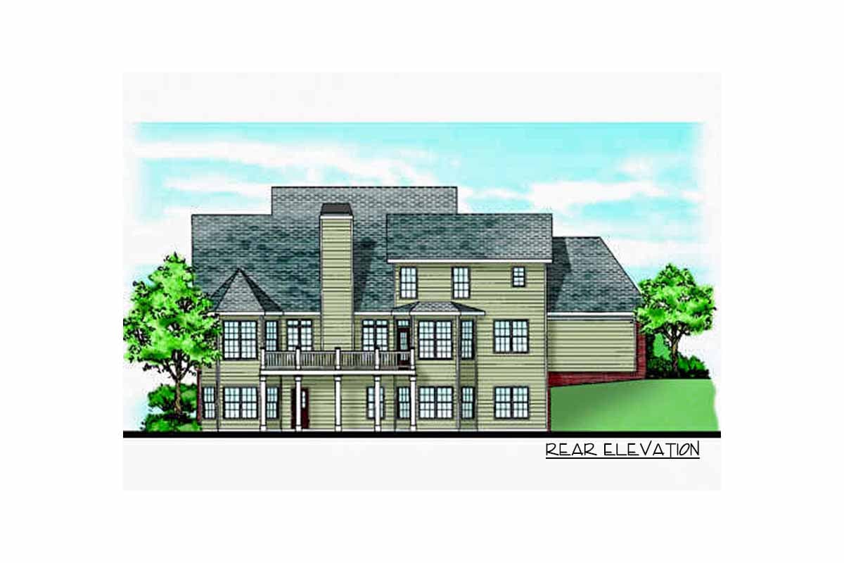 Plan 710167BTZ: 5-Bed Traditional House Plan with Angled Garage - Image #12 - Southern, Traditional