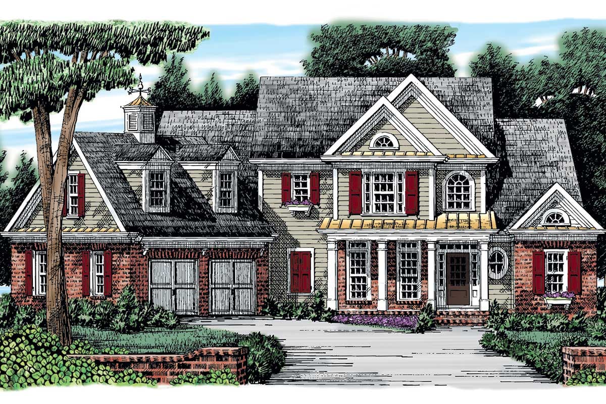 Plan 710167BTZ: 5-Bed Traditional House Plan with Angled Garage - Image #11 - Southern, Traditional