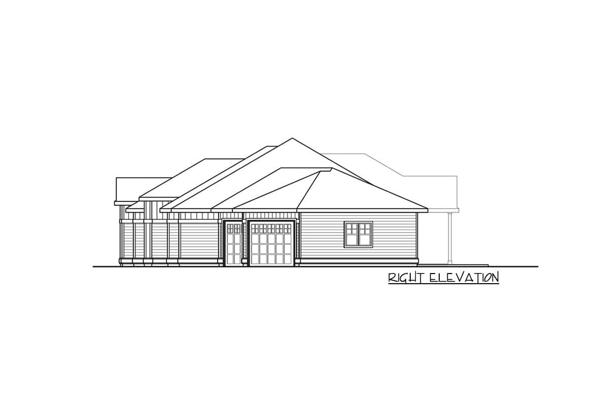 Plan 72930DA: One-Story House Plan with Garage On An Offset Angle - Image #4 - Northwest, Ranch