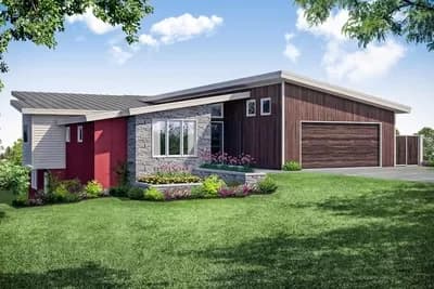 Contemporary Home Plan with Lower Level Rental Potential