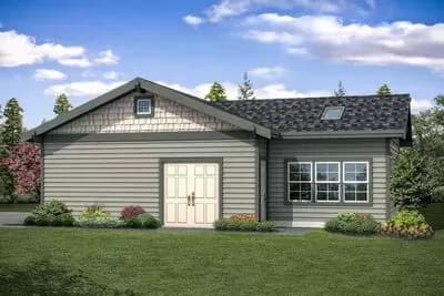 Craftsman Garage with Shop