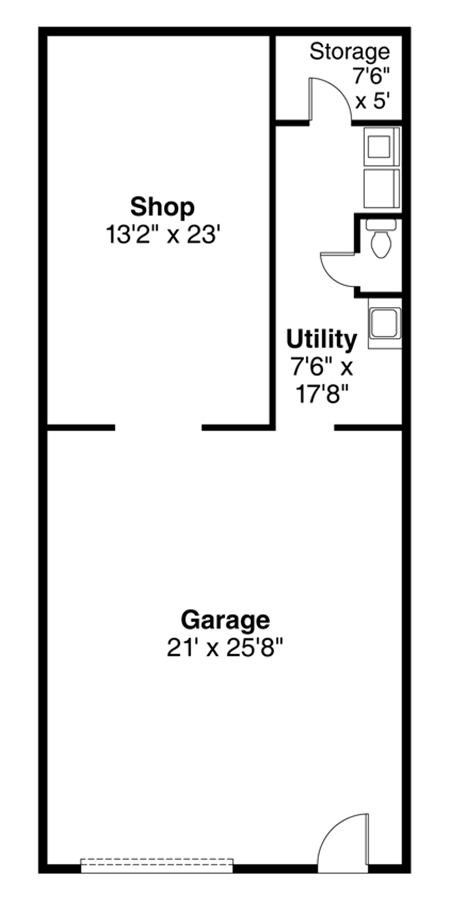 Plan 72956DA: Traditional Garage Plan with Shop and Laundry - Floor Plan - Main Level - Country, Rustic, Traditional