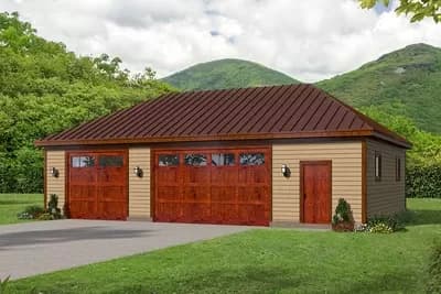 3-Car Garage with Hip Roof