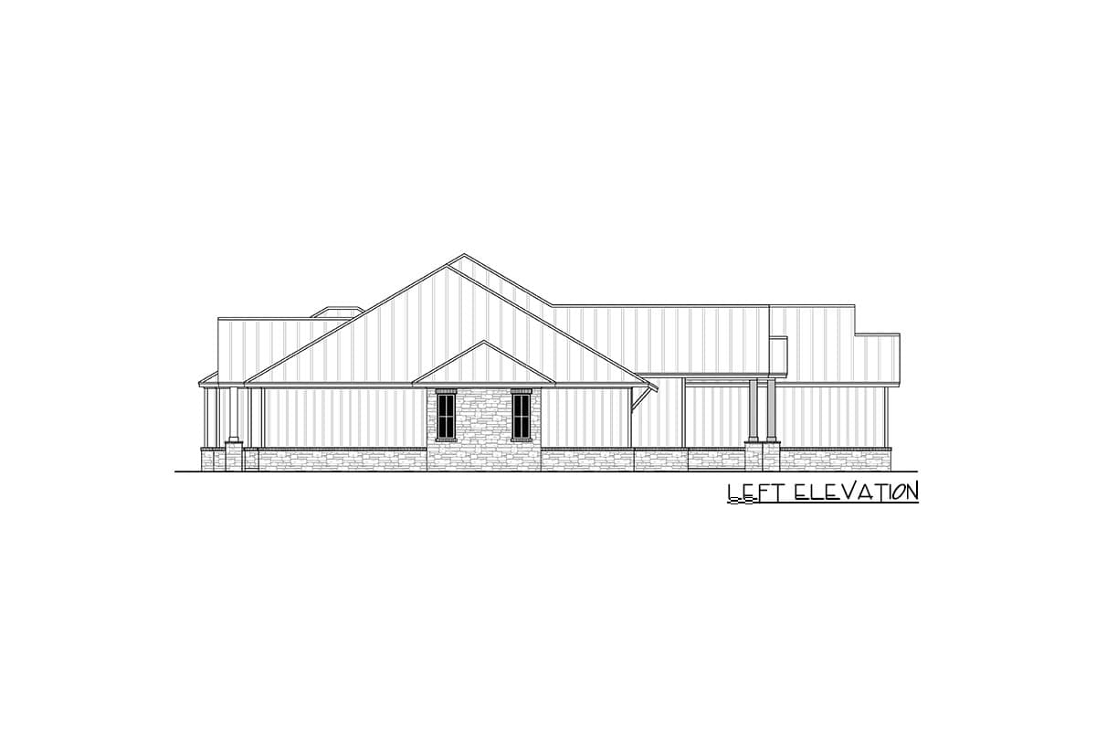 Plan 51800HZ: One-Story Hill Country House Plan with Vaulted Great Room - 3366 Sq Ft - Image #4 - Country, Craftsman, Hill Country, Ranch