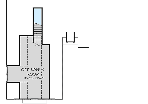 Plan 710170BTZ: Country Charmer with Bonus Room Over Garage - Floor Plan - Bonus Level - Cottage, Country, Traditional