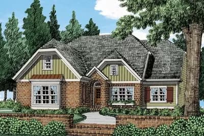 Charming Ranch Home Plan with Bonus Over Garage