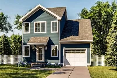 2-Bed House Plan for the Very Narrow Lot
