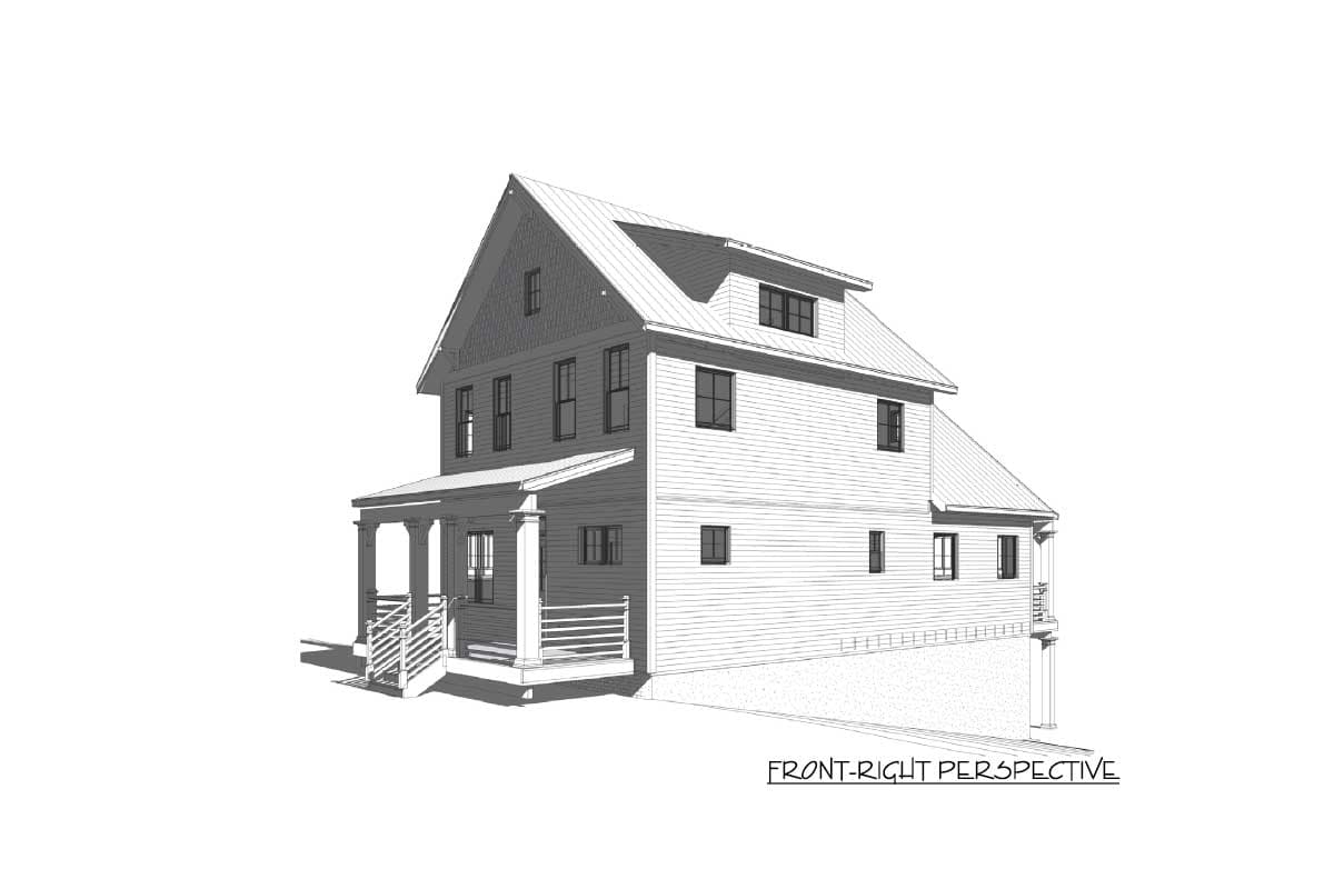 Plan 460000LA: Exclusive Narrow House Plan on a Walkout Basement - Image #4 - Cottage, Country, Traditional