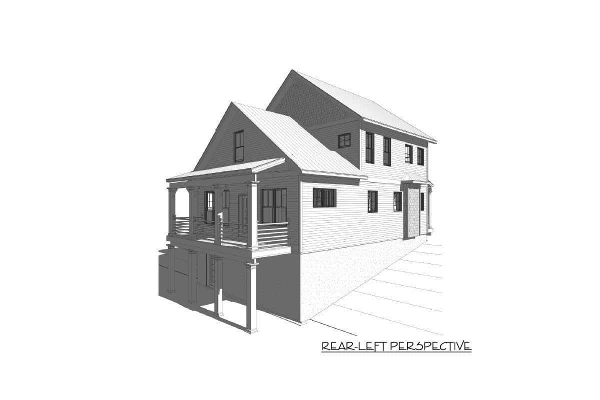 Plan 460000LA: Exclusive Narrow House Plan on a Walkout Basement - Image #5 - Cottage, Country, Traditional