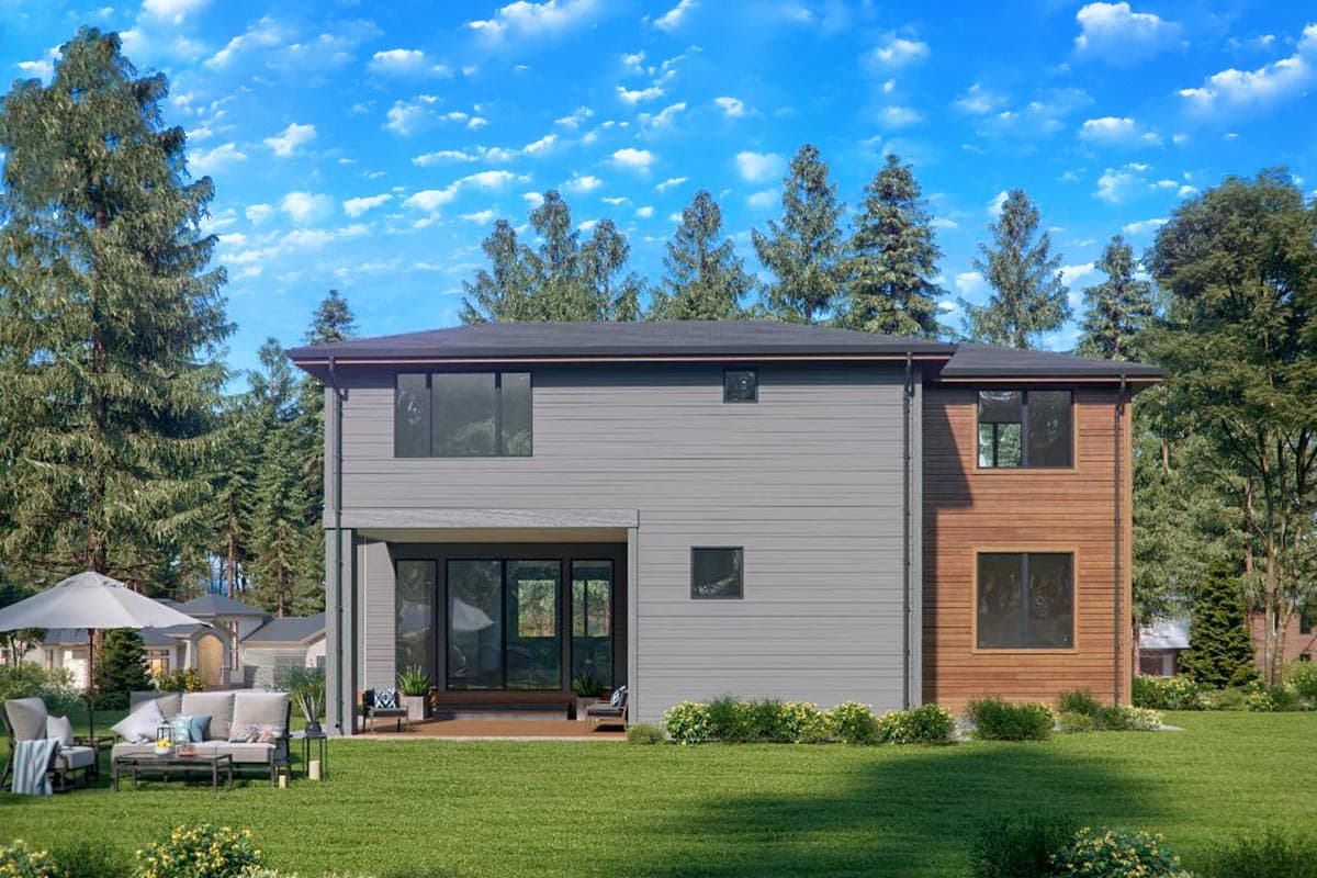Plan 666055RAF: Stunning Northwest Home Plan with Main-Level Guest Suite - Image #4 - Contemporary, Modern, Northwest