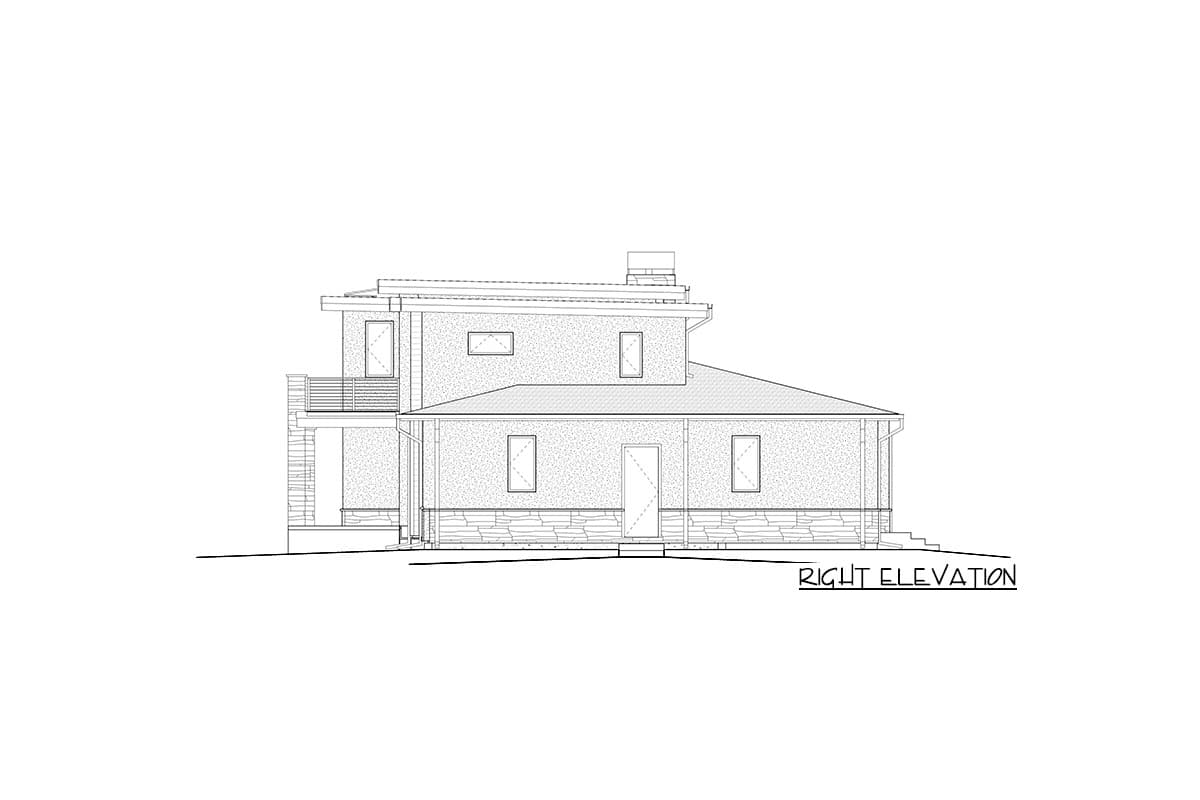 Plan 640008SRA: 2-Story Modern Prairie House Plan with Great Outdoor Spaces - Image #27 - Contemporary, Country, Mountain, Northwest, Prairie
