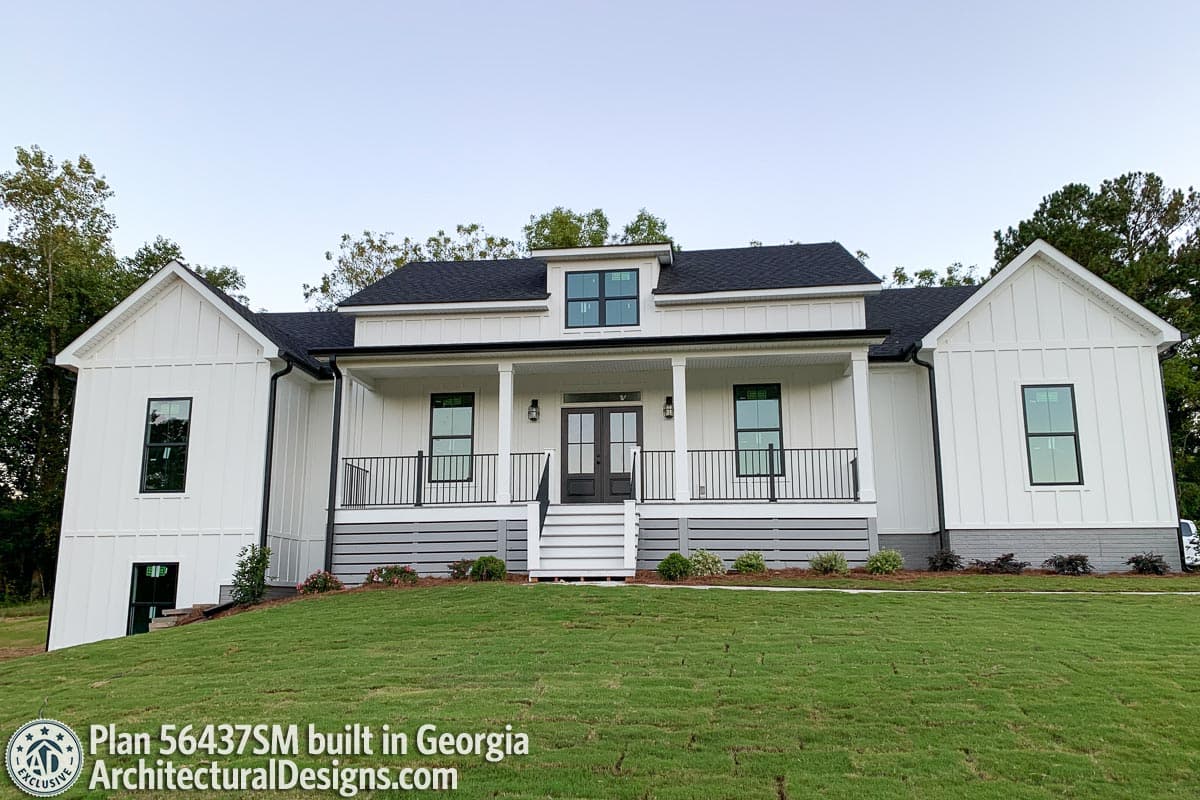 Plan 56437SM: One-Story Modern Farmhouse Plan with Private Master Suite - 2253 Sq Ft - Image #4 - Country, Farmhouse, Modern Farmhouse, New American