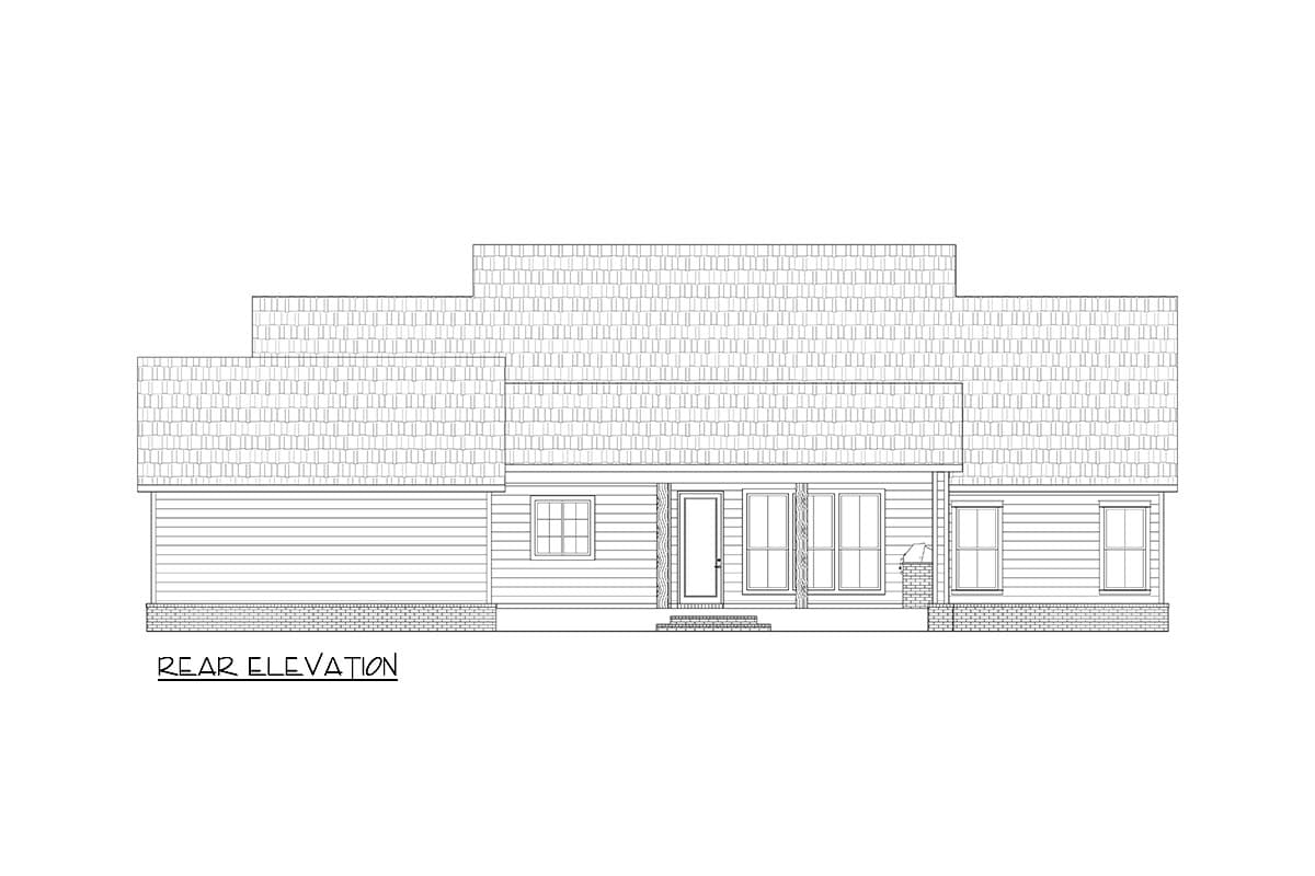 Plan 56437SM: One-Story Modern Farmhouse Plan with Private Master Suite - 2253 Sq Ft - Image #5 - Country, Farmhouse, Modern Farmhouse, New American