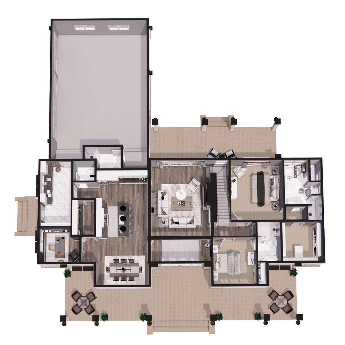 Plan 14679RK: Modern Farmhouse Plan with French Door Greeting - 2743 Sq Ft - Image #65 - Country, Modern Farmhouse, New American, Traditional