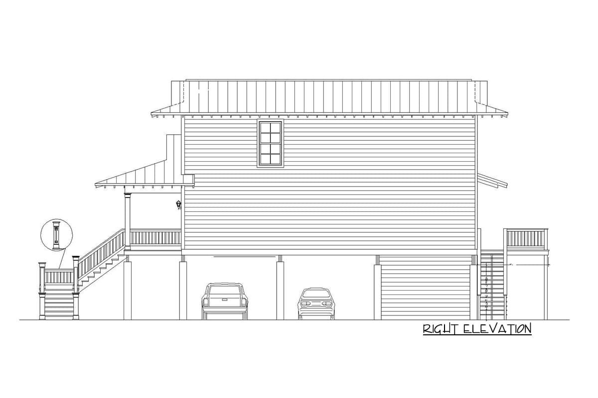 Plan 68588VR: Beach House Plan with Decks on Two Levels - Image #5 - Beach, Coastal, Coastal Contemporary