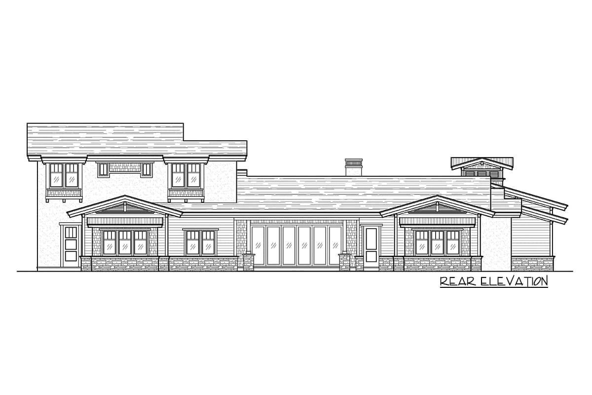 Plan 42845MJ: Luxurious Two-Story Craftsman Home Plan for the Car Aficionado - Image #4 - Craftsman, Northwest, Prairie