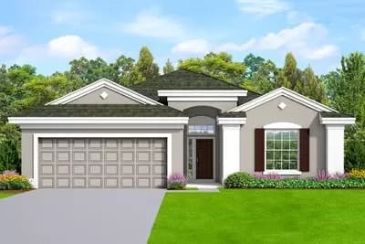 One-Story House Plan with Stucco Exterior