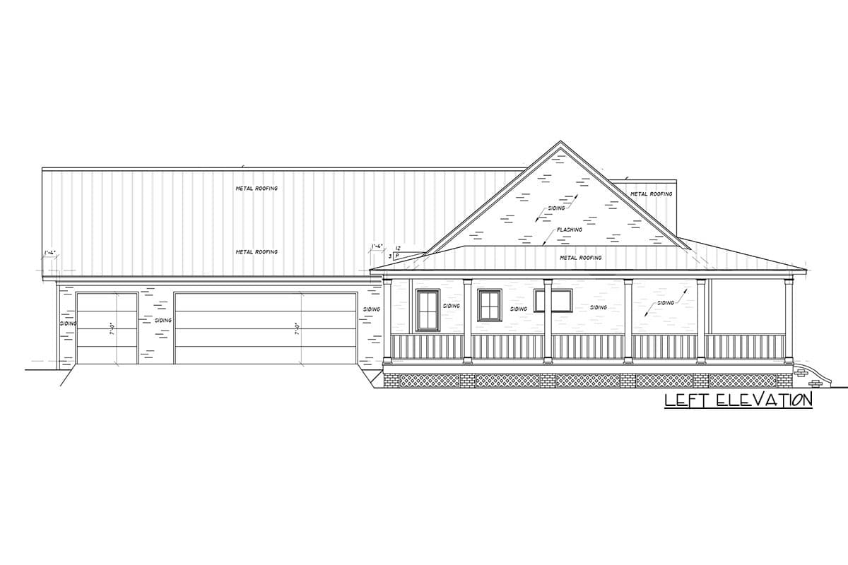 Plan 83918JW: Dreamy Country House Plan with Wrap-Around Porch - 1768 Sq Ft - Image #26 - Cottage, Country, Southern