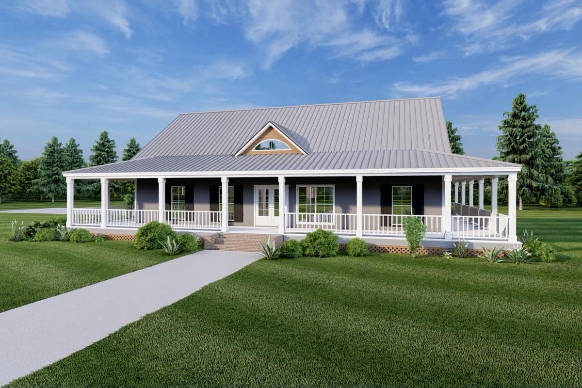 Plan 83918JW: Dreamy Country House Plan with Wrap-Around Porch - 1768 Sq Ft - Image #5 - Cottage, Country, Southern