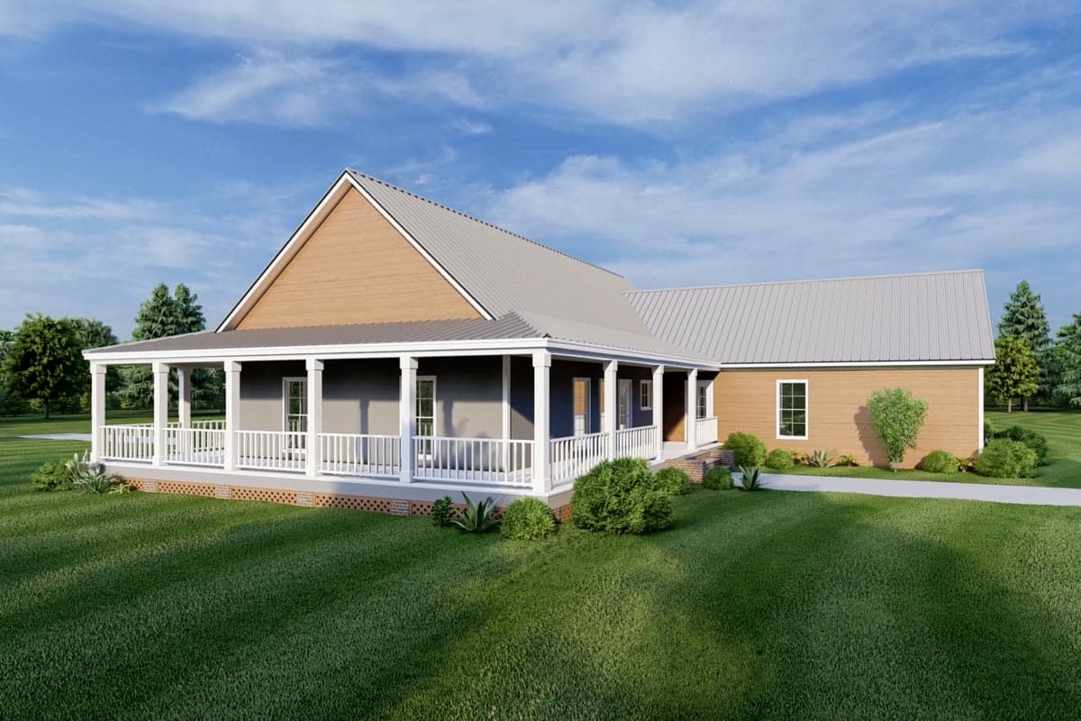 Plan 83918JW: Dreamy Country House Plan with Wrap-Around Porch - 1768 Sq Ft - Image #6 - Cottage, Country, Southern