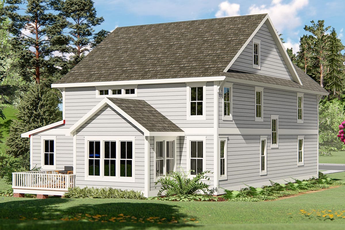 Plan 500054VV: 4-Bedroom Farmhouse Plan with Attic Expansion Potential - 2987 Sq Ft - Image #5 - Country, Farmhouse, Traditional