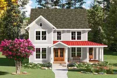 4-Bedroom Farmhouse Plan with Attic Expansion Potential - 2987 Sq Ft