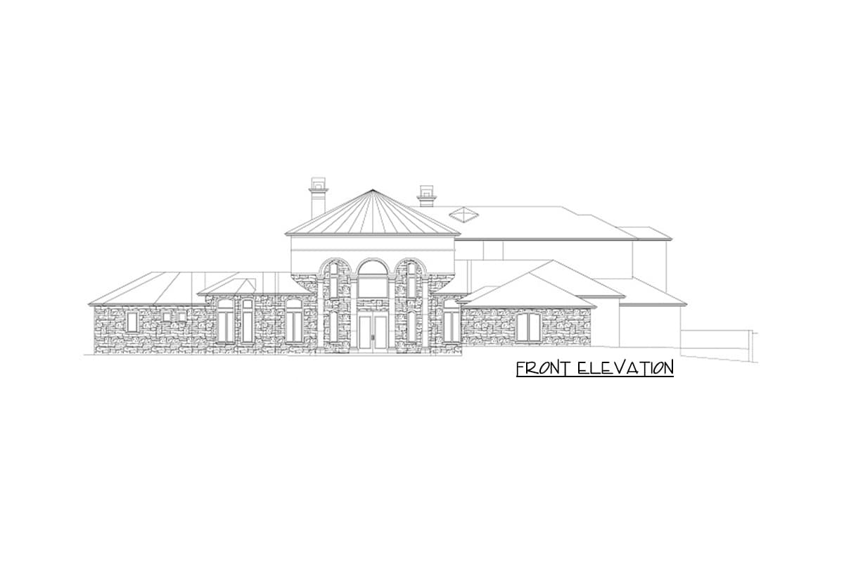 Plan 36564TX: Luxurious Mediterranean House Plan with Grand Two-Story Foyer and Family Room - Image #15 - European, Mediterranean