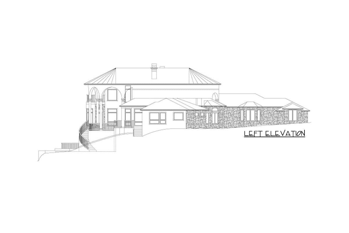 Plan 36564TX: Luxurious Mediterranean House Plan with Grand Two-Story Foyer and Family Room - Image #12 - European, Mediterranean