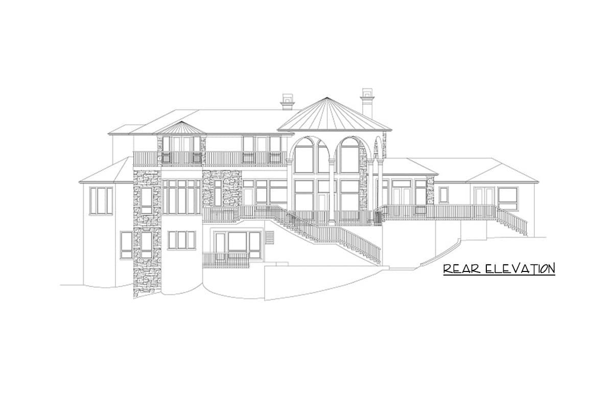 Plan 36564TX: Luxurious Mediterranean House Plan with Grand Two-Story Foyer and Family Room - Image #13 - European, Mediterranean