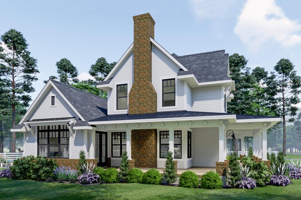 Plan 16908WG: Eye-Catching Modern Farmhouse with Two-Story Great Room - 2214 Sq Ft - Image #8 - Country, Farmhouse, Modern Farmhouse, New American, Traditional