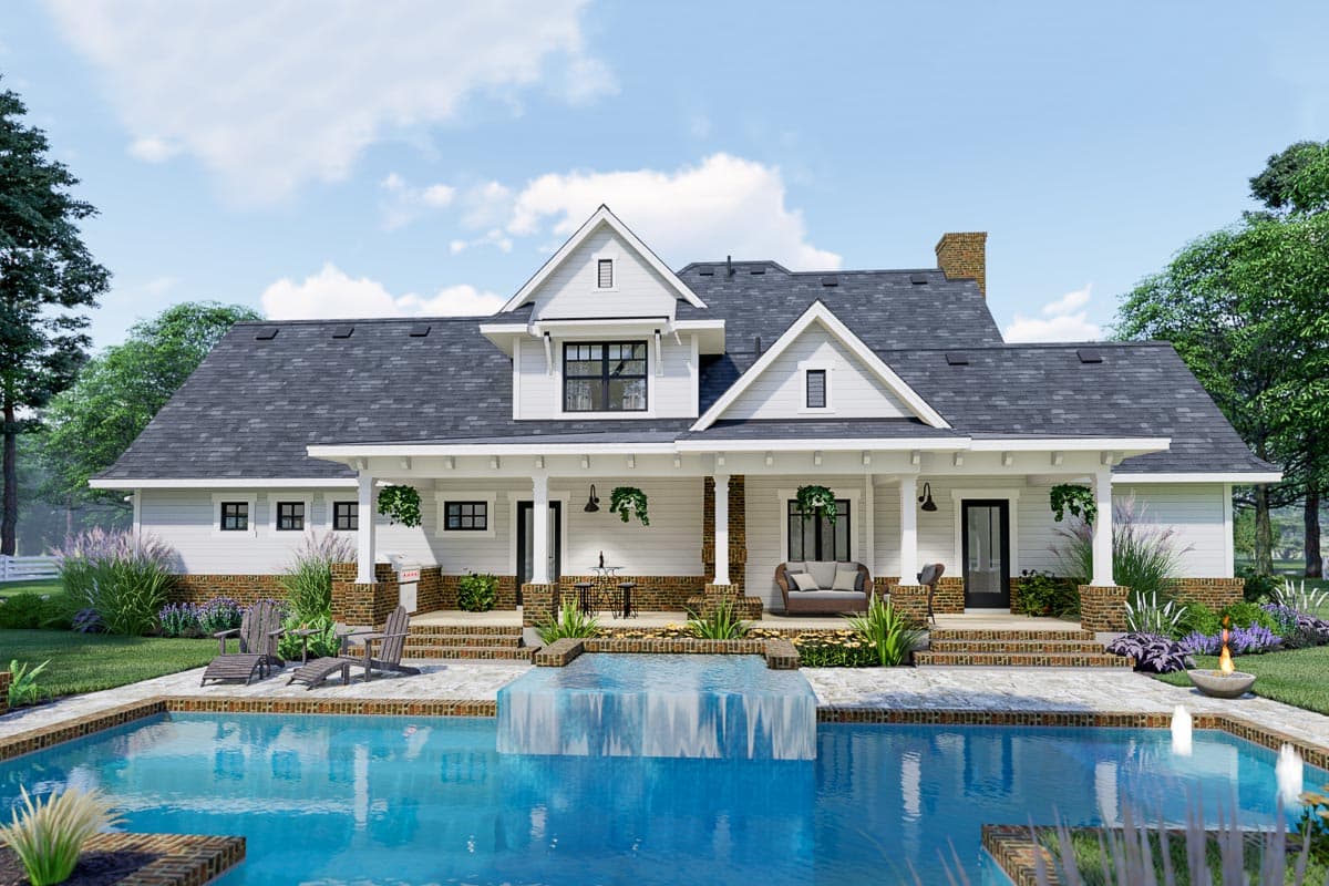 Plan 16908WG: Eye-Catching Modern Farmhouse with Two-Story Great Room - 2214 Sq Ft - Image #10 - Country, Farmhouse, Modern Farmhouse, New American, Traditional