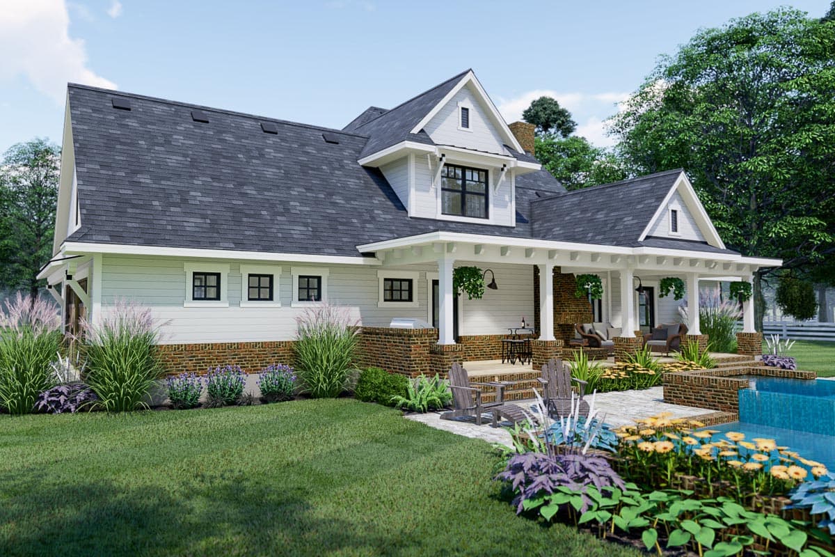 Plan 16908WG: Eye-Catching Modern Farmhouse with Two-Story Great Room - 2214 Sq Ft - Image #11 - Country, Farmhouse, Modern Farmhouse, New American, Traditional